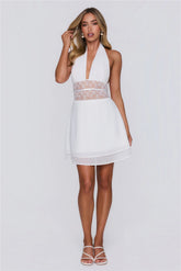 Just The Mood Mini Dress White