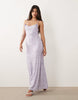 devore strappy maxi dress with tie detailing in lilac