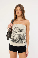 Worship Dreamers Long Tube Top Stone