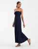 Hollister jersey bandeau maxi dress in navy