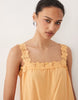 VILA embroidered strap cami mini dress in peach parfait