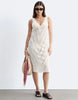 & Other Stories crochet knit midi dress in white