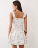 Esmée mini beach dress in white ditsy floral