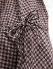 COLLUSION high neck channel detailing midi dress in pink gingham
