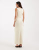 4th & Reckless fine knit gold hardware cut out detail sleeveless dress in lemon