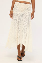 Jgr & Stn Myra Lace Maxi Skirt Antique White