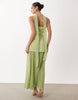 Gina Tricot dropped waist scarf maxi dress in green