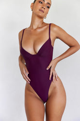 prune underwired swimsuit