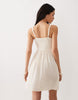 Free Society shirred beach mini dress in cream