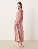 Glamorous boho ruffled chiffon midaxi dress in pink blush