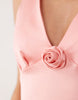 Vero Moda sleeveless satin maxi dress in coral pink