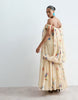 ARRANGE Curve trapeze bardot maxi dress with cape back in yellow floral print