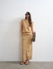 Topshop utility concealed placket column maxi dress in beige