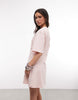 Monki contoured T-shirt mini dress in peach