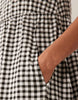Threadbare jersey short sleeve midi dress in black and white gingham print