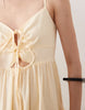 Esmée tiered maxi beach dress in butter yellow