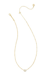 Mini Elisa Gold Satellite Short Pendant Necklace Ivory Mother Of Pearl