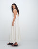 Topshop cutwork broderie mixed trapeze maxi dress in white