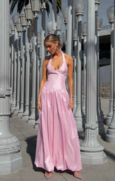 Eliza Maxi Dress ~ Light Pink Light Taffeta