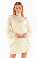 Sarah Mini Dress ~ Cream Daisy Burnout