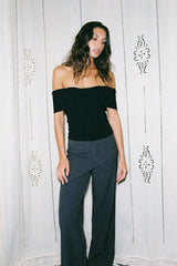Perfect Stranger Lassie Bow Top Black