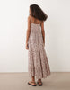 JDY cami maxi dress in red paisley print