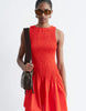 & Other Stories drop waist mini smock dress in red