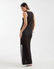 4th & Reckless knit v-neck maxi beach dress in chocolate