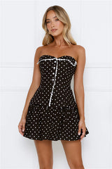 Hot Girl Glow Polka Dot Set Black