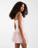 Hollister v-neck strappy mini dress in baby pink