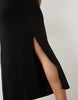 Mango strappy halterneck maxi dress in black