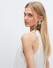 Monki linen blend sleeveless a-line mini dress with frayed edges in white