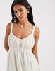 Hollister strappy floaty mini dress in yellow and blue stripes