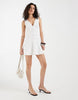 Motel Raspati broderie mini dress in white