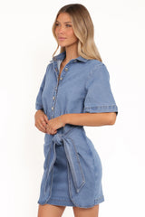 Leyton Mini Dress - Denim Chambray