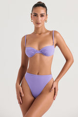 violet high waist bikini bottom