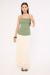 Perfect Stranger Ginny Fold Down Top Green