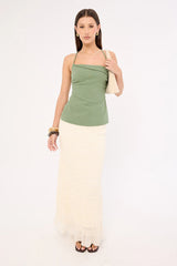 Perfect Stranger Ginny Fold Down Top Green