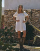 South Beach x Liv Silverman babydoll mini dress in white