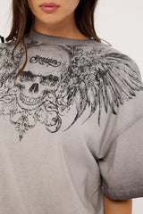 Neovision Skorn Heavyweight Relaxed Tee Pigment Washed Black