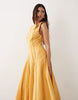 ARRANGE linear cutwork maxi dress in orange