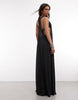 Weekday semi sheer maxi dress with drop racer back in black