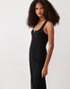 scoop neck maxi dress in black