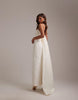 Bridal ruched cami bust column skirt wedding dress in ivory