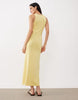knit cotton blend u-scoop midaxi dress in lemon