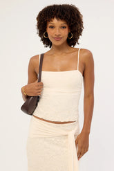 Luck & Trouble Tahlia Lace Cami Top Cream