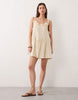 Daisy pleated lace beach sundress in buttermilk