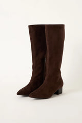 Therapy Steevie Heel Boot Choc Faux Suede