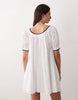 babydoll button down mini dress in white