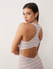 South Beach stripe jersey maxi dress in multi